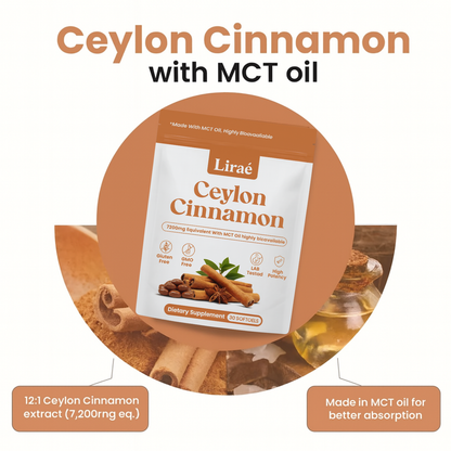 Ceylon Cinnamon 7200mg Equivalent with MCT Oil